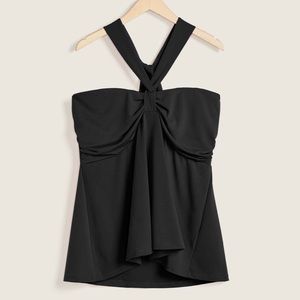 LOVE & LEGEND PENNINGTONS NWOT size 4X Black Halter sleeveless swing top summer